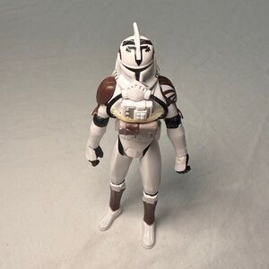 Star Wars Hasbro The Clone Wars Clone Trooper with Space Gear EUC